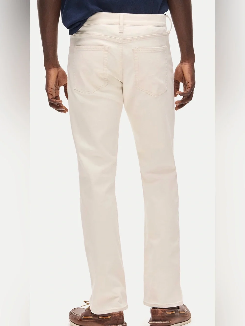 J. Crew Men's Straight Jeans in Cream